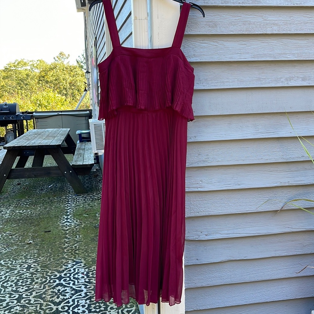 Red plated dress
